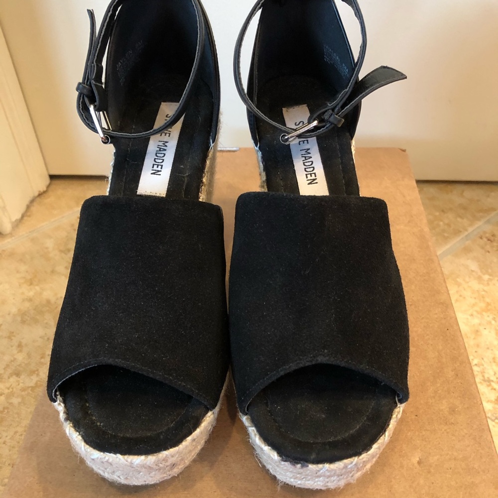 STEVE MADDEN Platform Wedge Espadrille Sandal